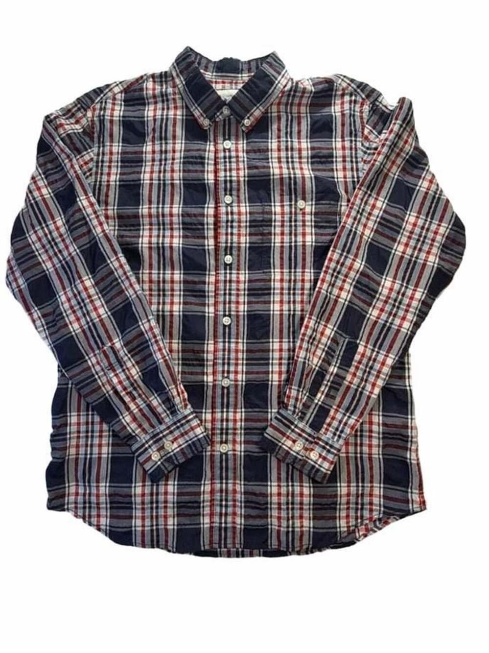 The North Face Plaid Button-Down Size M Long Sleeve Patriotic Business Festive